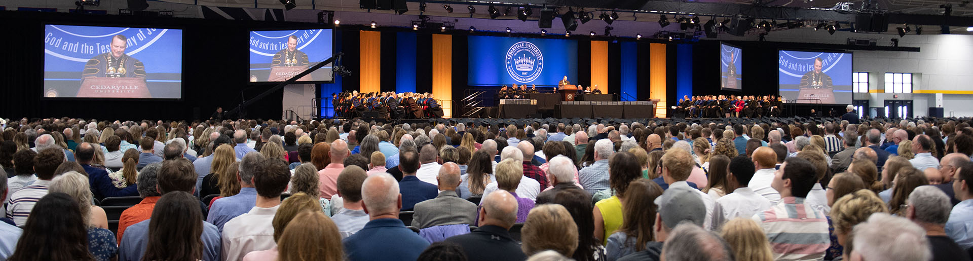 A capacity crowd attended Cedarville University&#39;s two commencement ceremonies.