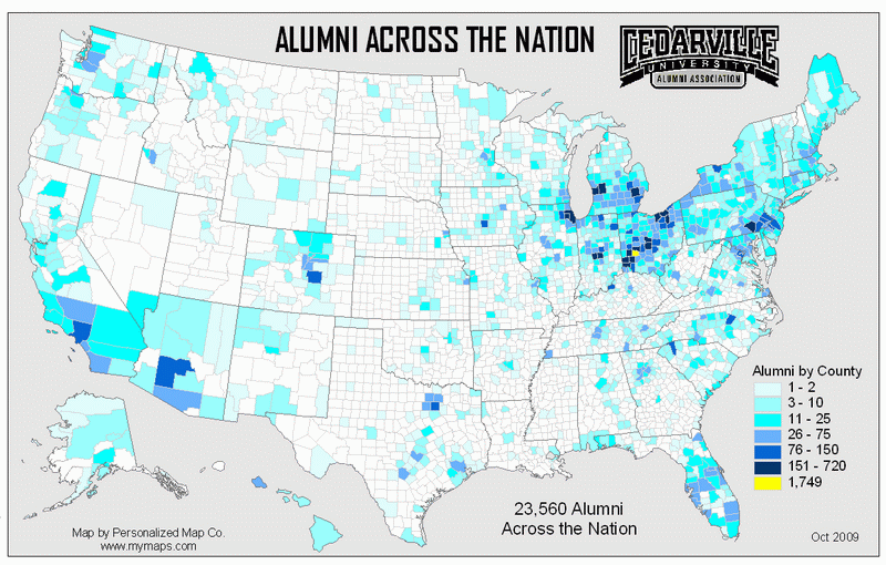 Cedarville University Campus Map Map Vector