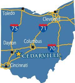 Cedarville Surrounding Area Map