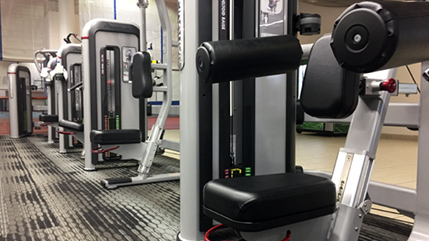 Picture of new circuit training machines in the fitness center