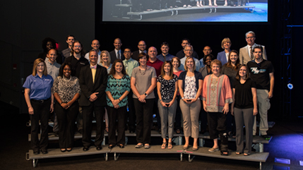 Members of Cedarville's faculty and staff receiving service awards