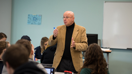 Dr. Heaton teaches class at Cedarville University.