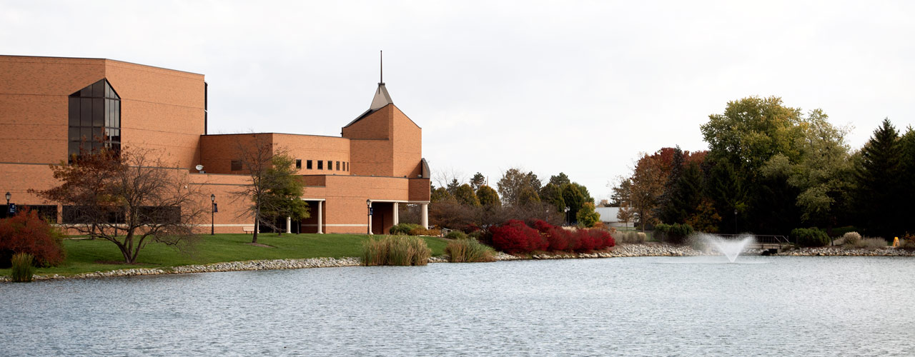 Dixon Ministry Center in the fall