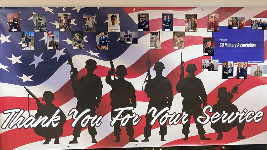CU Military Association Veterans Day banner