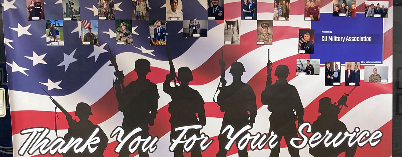 CU Military Association Veterans Day banner