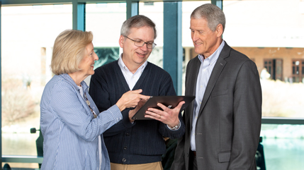 Anne Rich, Professor of Accounting; Chuck Hartman, Associate Professor of Business Law and Accounting; and Paul Schloemer, Professor of Accounting