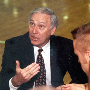 Coach Don Callan coaching Cedarville men's basketball