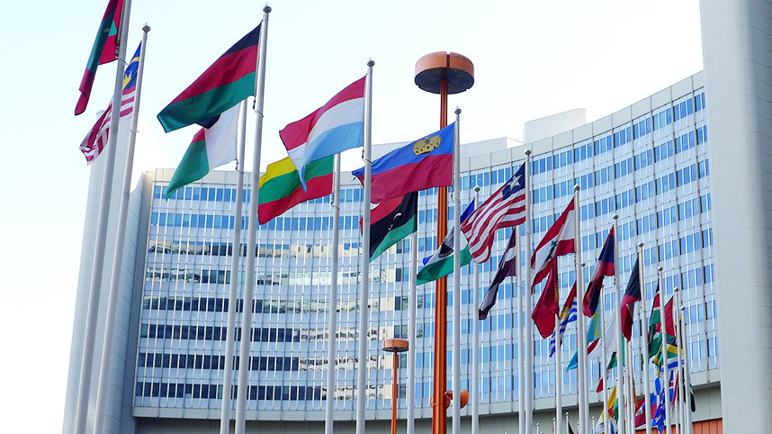 United Nations flags