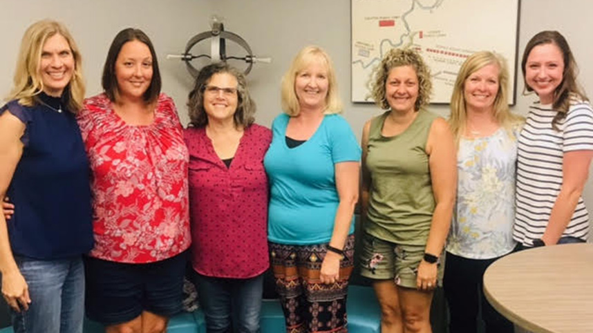 A few of the women serving as dorm moms this year: Lee-Ann McKay, Kaleb Pauley, Denise Tye, Tina Wagner, Cheryl Long, Gerry Walquist and Sarah Gump