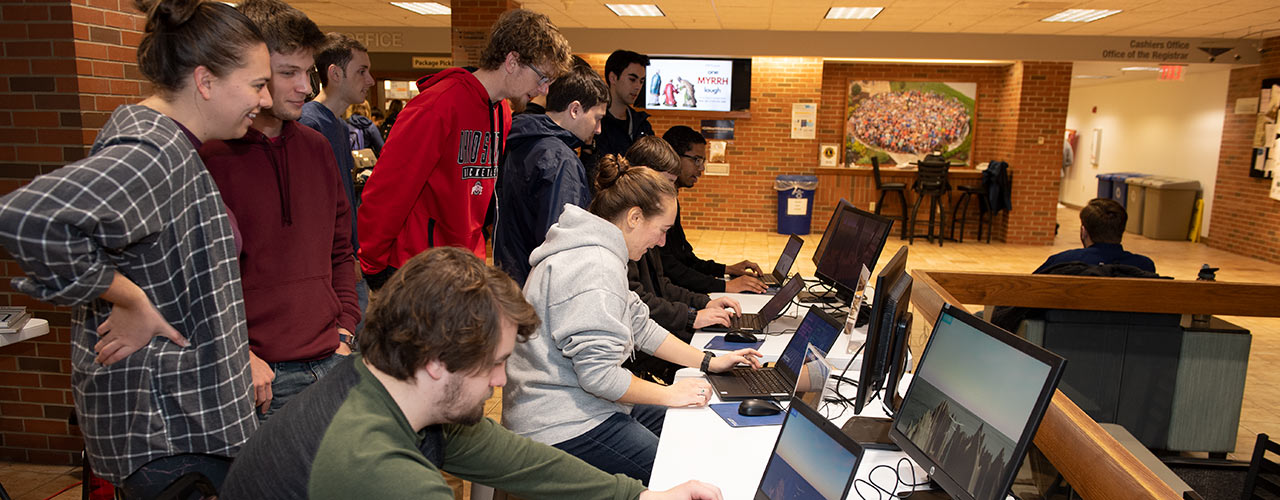 Computer science students game playing in the SSC