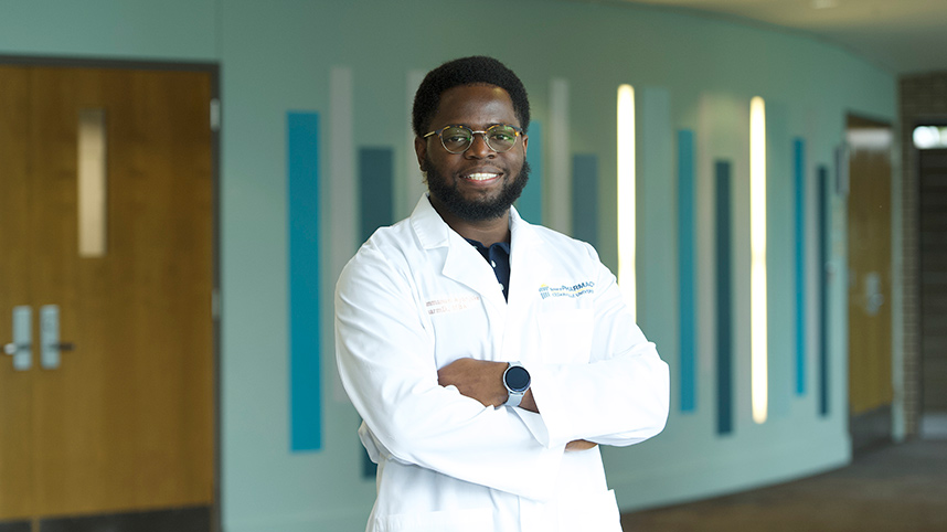 Dr. Emmanuel Ayanjoke, pain management and palliative care fellow in the Cedarville University School of Pharmacy