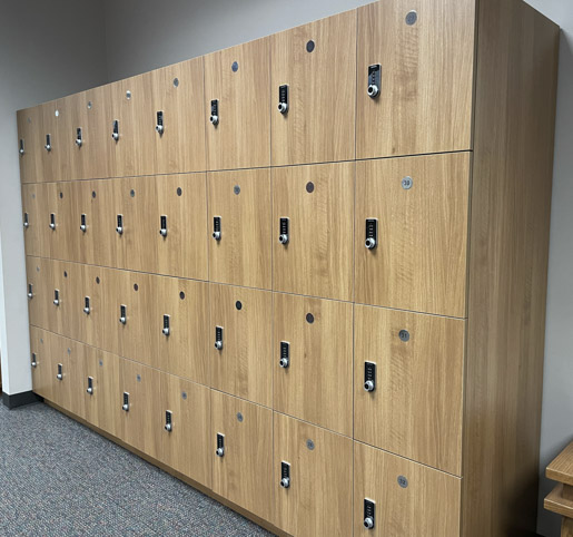 The new research lockers in the Centennial Library