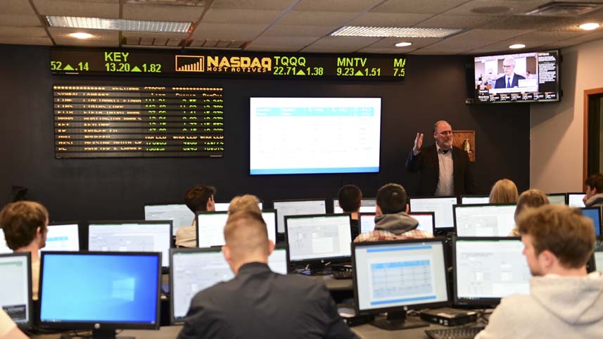 The Trading Room at Cedarville University.