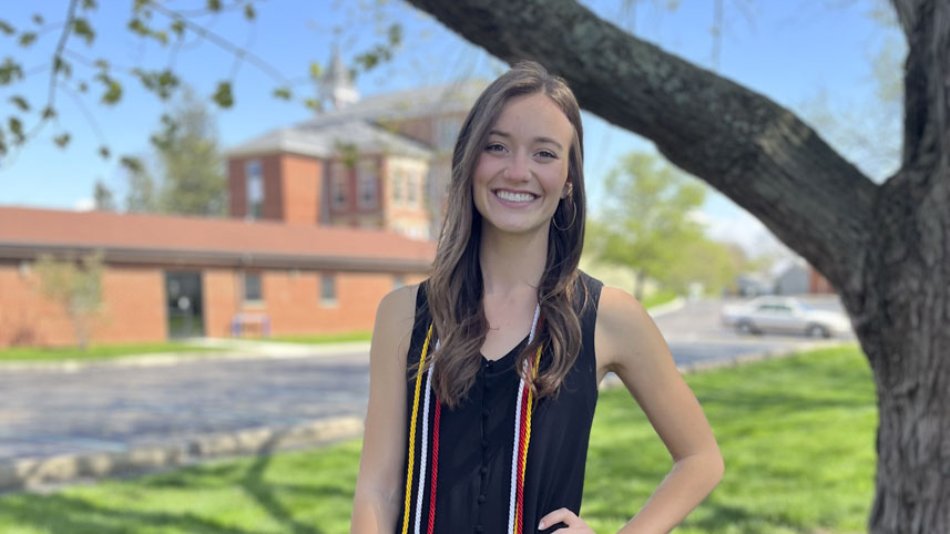 Kaylee Whicker, a 2022 communication graduate of Cedarville University.