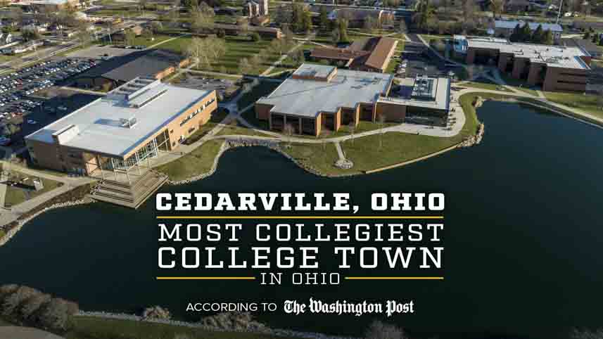 Cedarville, Ohio named most collegiest college town in Ohio by Washington Post.