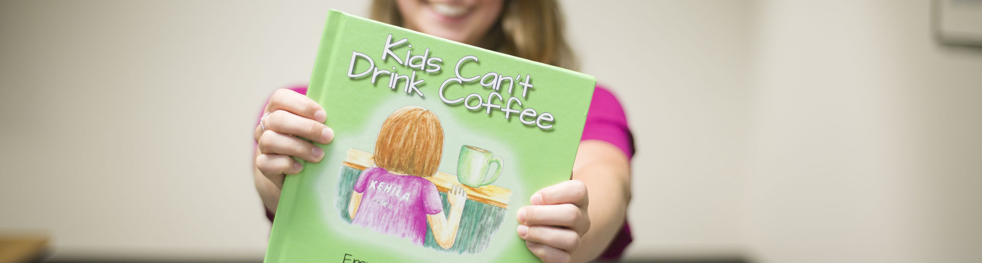 &quot;Kids Can&#39;t Drink Coffee&quot; book cover.