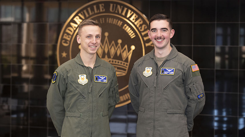 Two Cedarville seniors are preparing for a career as Air Force pilots.