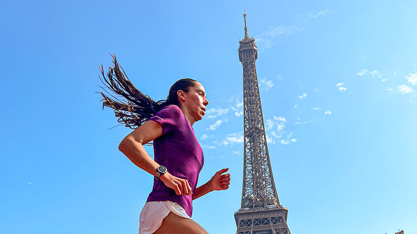 Grace Norman running in Paris.