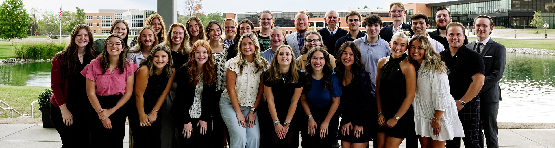 26 Cedarville University students were inducted into the Lambda Pi Eta Honor Society.