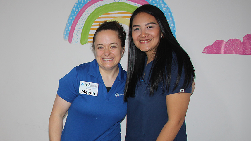 Dr. Megan Brown with another Joni and Friends volunteer.