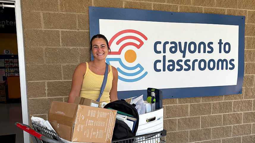 Avery Jackson at Crayons to Classrooms.