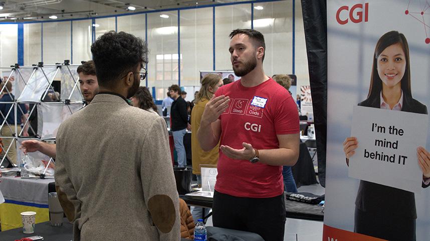 Career fair at Cedarville University.