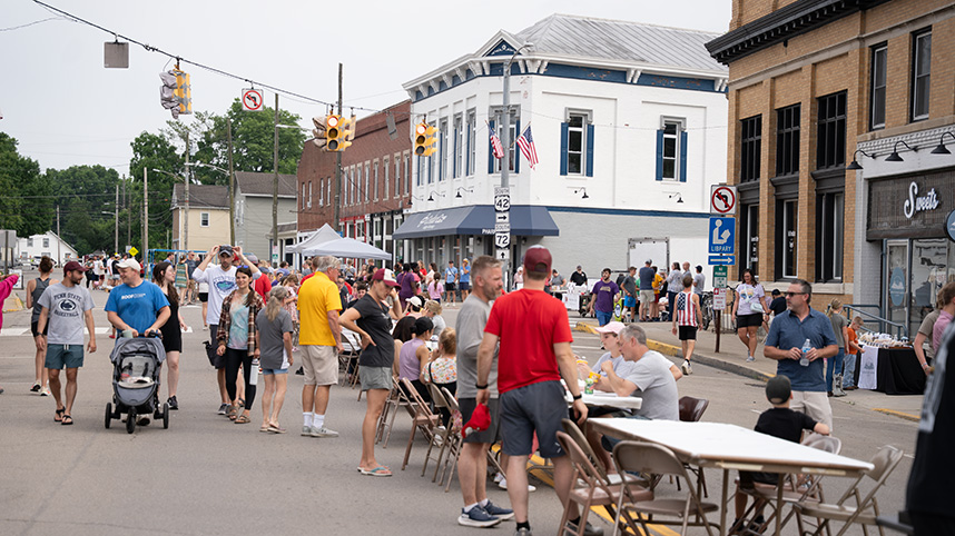 Village of Cedarville on Sidewalk Saturday.