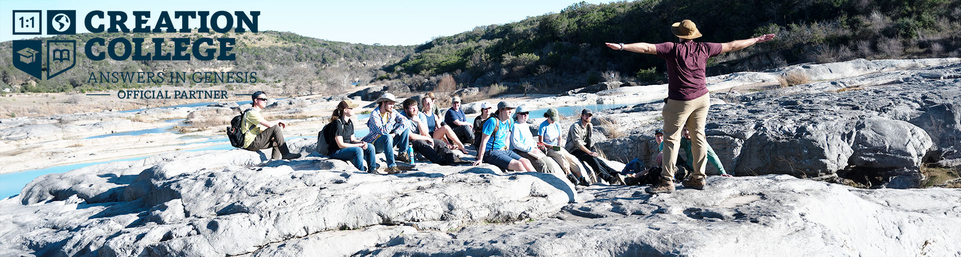 Cedarville University students on a geology field trip.