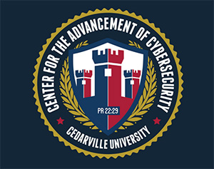 Seal for the Center for the Advancement of Cybersecurity at Cedarville University.