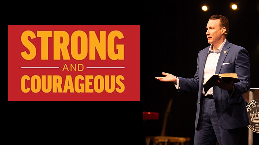 University President Dr. Thomas White has authored a new book, "Strong and Courageous."