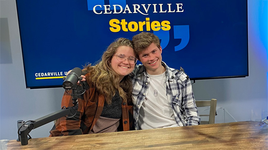 Cara and Zane Enos on the Cedarville Stories podcast.