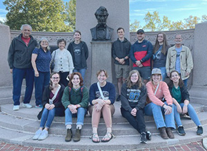 Cedarville University history class at Gettysburg.