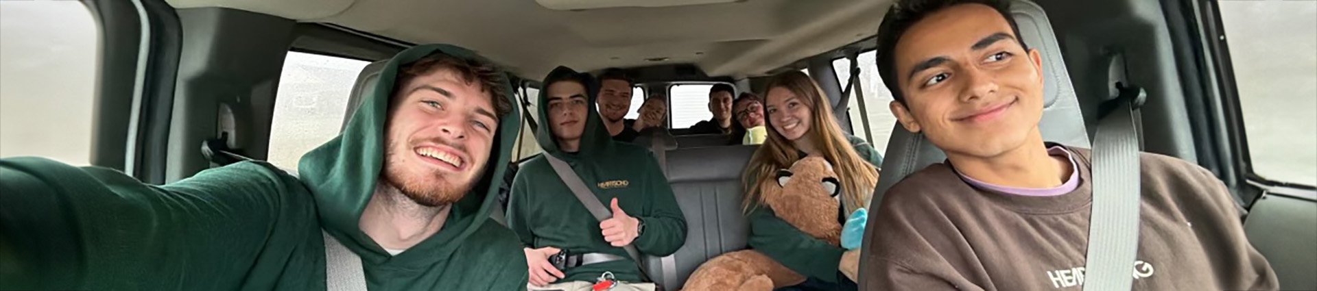 Heartsong members in van.
