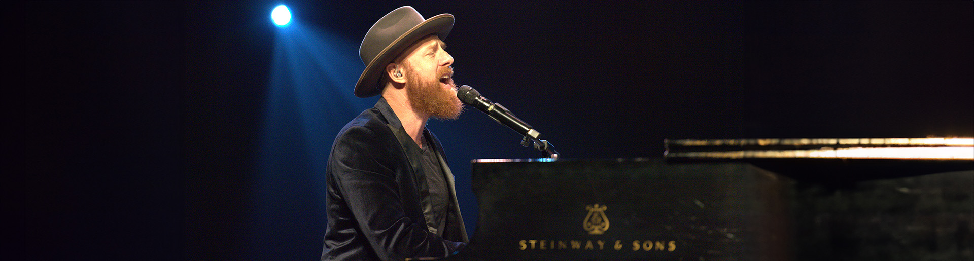 Matt Papa sings and plays piano at Cedarville University.