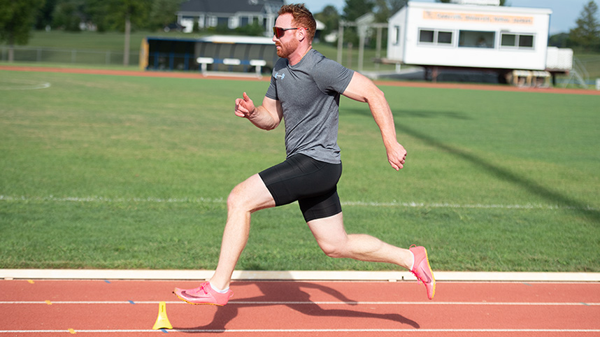 Ryan Rager training for the Olympic bobsled trials.