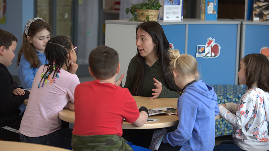 Cedarville University education major student teaching in a another country.