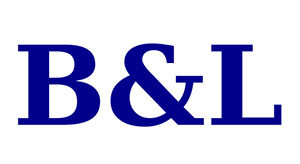Blue logo for Burke and Locke.