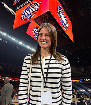 Emily Tuttle at Final Four press event.