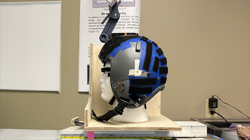 Prototype of Air Force helmet.