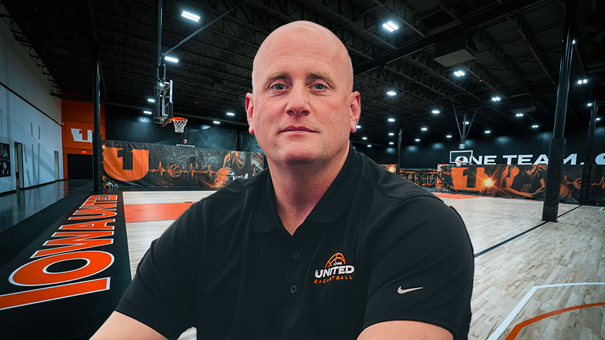 Mark Scharnberg in the Iowa United gym.