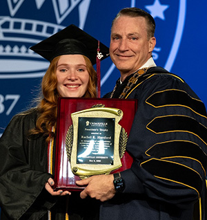Dr. White and Rachel Harford.