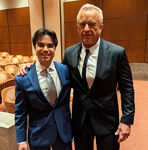 Sam Sofio poses for a photo with Robert Kennedy Jr.