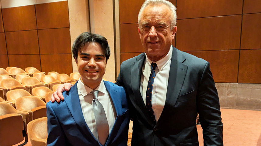 Sam Sofio poses with Robert Kennedy Jr.