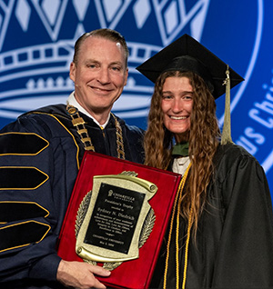 Dr. White and Sydney Diedrich.