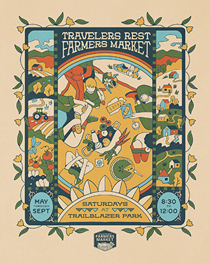 Poster created for Travelers Rest Farmers Market.