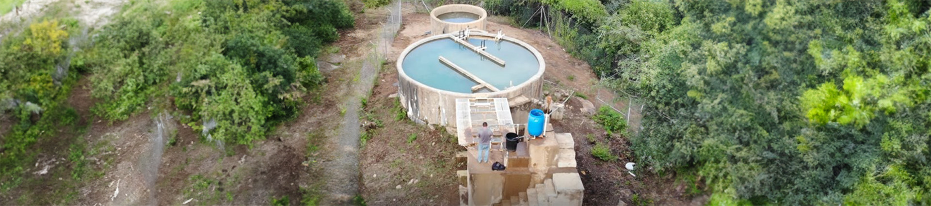 Treated water holding tank at Karanda Mission Hospital in Zimbabwe, Africa.