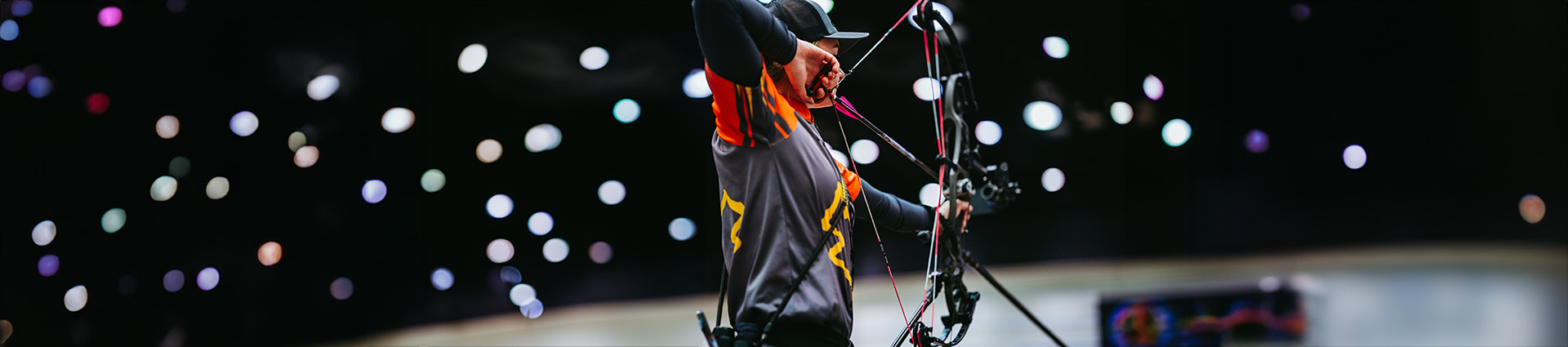 Gracen Fletcher shooting her bow in Las Vegas.