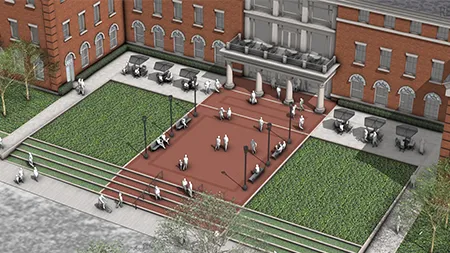 Bolthouse Academic Center Patio rendering