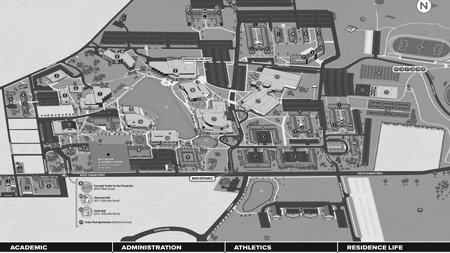 Campus Map - Grayscale