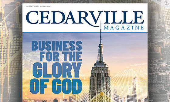 Cover of business issue of Cedarville Magazine